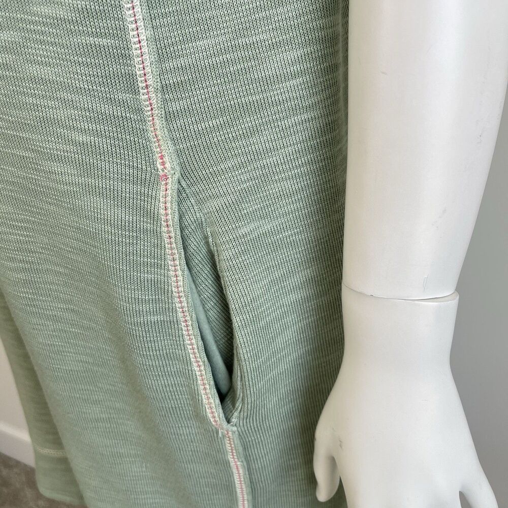 Tommy Bahama Tobago Bay Shirt Dress XL Half Zip Green Pima Cotton Knit - Picture 5 of 16